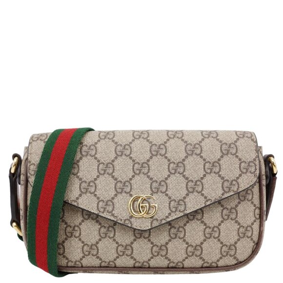 Gucci  Ophidia Envelope GG Supreme Canvas Shoulder Bag Beige 764961 - Picture 1 of 14